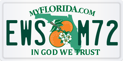 FL license plate EWSM72