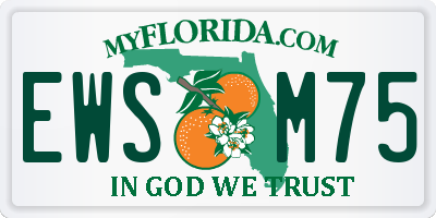 FL license plate EWSM75