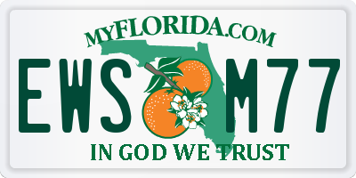 FL license plate EWSM77