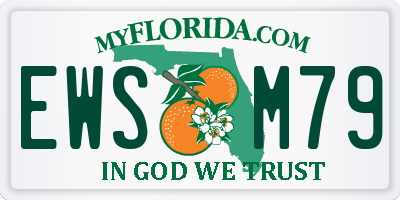 FL license plate EWSM79