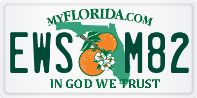 FL license plate EWSM82