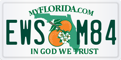 FL license plate EWSM84