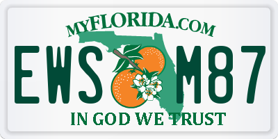 FL license plate EWSM87