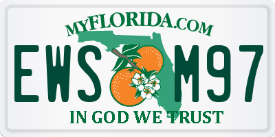 FL license plate EWSM97
