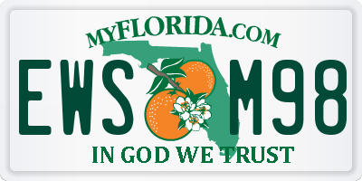 FL license plate EWSM98