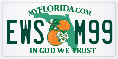 FL license plate EWSM99
