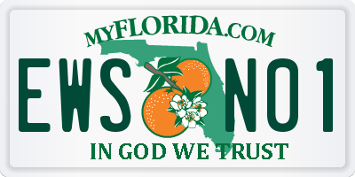 FL license plate EWSN01