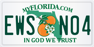 FL license plate EWSN04