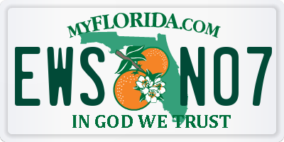 FL license plate EWSN07
