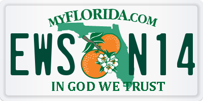 FL license plate EWSN14