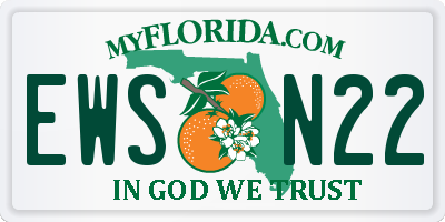 FL license plate EWSN22