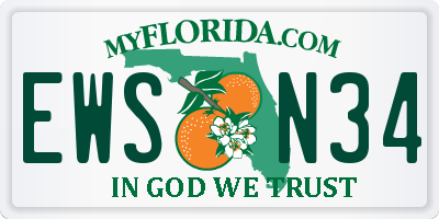 FL license plate EWSN34