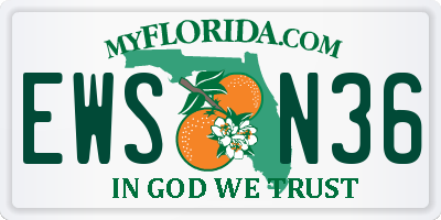 FL license plate EWSN36