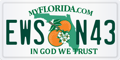 FL license plate EWSN43