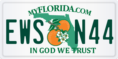 FL license plate EWSN44