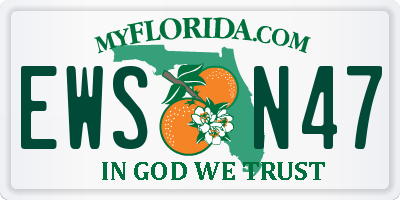 FL license plate EWSN47