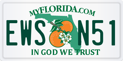 FL license plate EWSN51