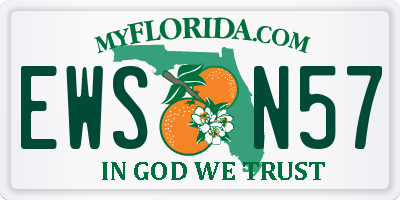FL license plate EWSN57