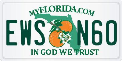 FL license plate EWSN60