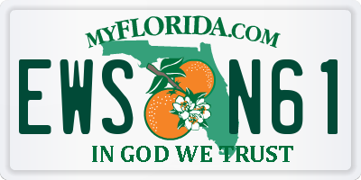 FL license plate EWSN61