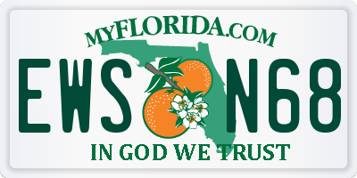 FL license plate EWSN68