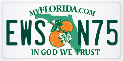 FL license plate EWSN75