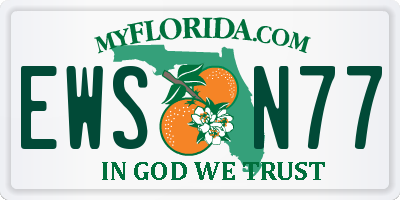 FL license plate EWSN77