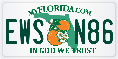 FL license plate EWSN86
