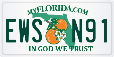 FL license plate EWSN91
