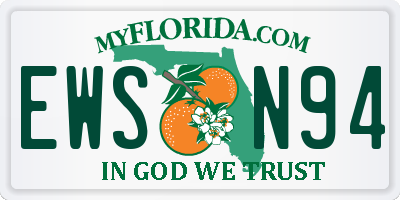 FL license plate EWSN94