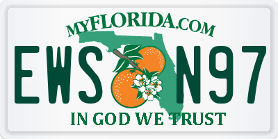 FL license plate EWSN97
