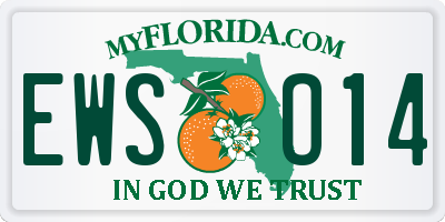 FL license plate EWSO14