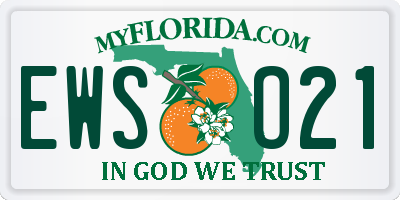 FL license plate EWSO21