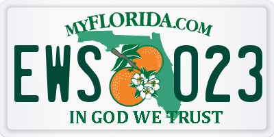 FL license plate EWSO23