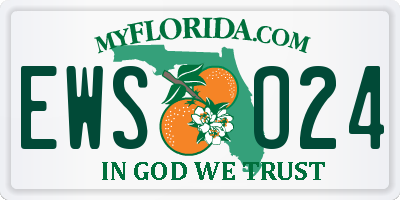 FL license plate EWSO24