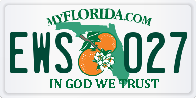 FL license plate EWSO27
