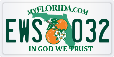 FL license plate EWSO32