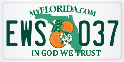 FL license plate EWSO37