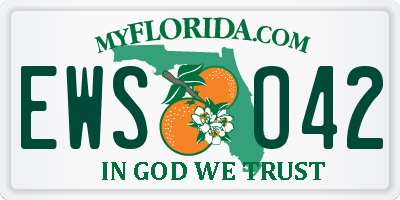 FL license plate EWSO42