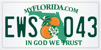 FL license plate EWSO43