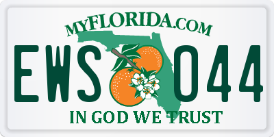 FL license plate EWSO44