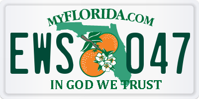 FL license plate EWSO47