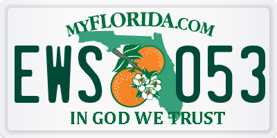 FL license plate EWSO53