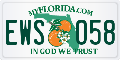 FL license plate EWSO58