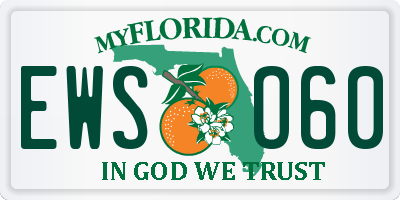 FL license plate EWSO60