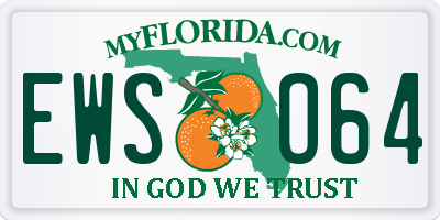FL license plate EWSO64