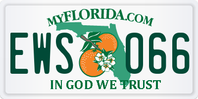 FL license plate EWSO66
