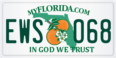 FL license plate EWSO68