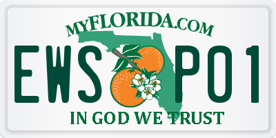 FL license plate EWSP01