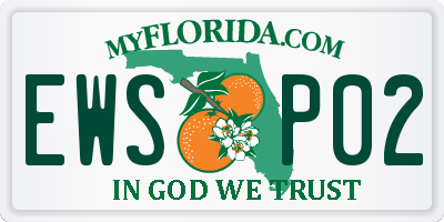 FL license plate EWSP02